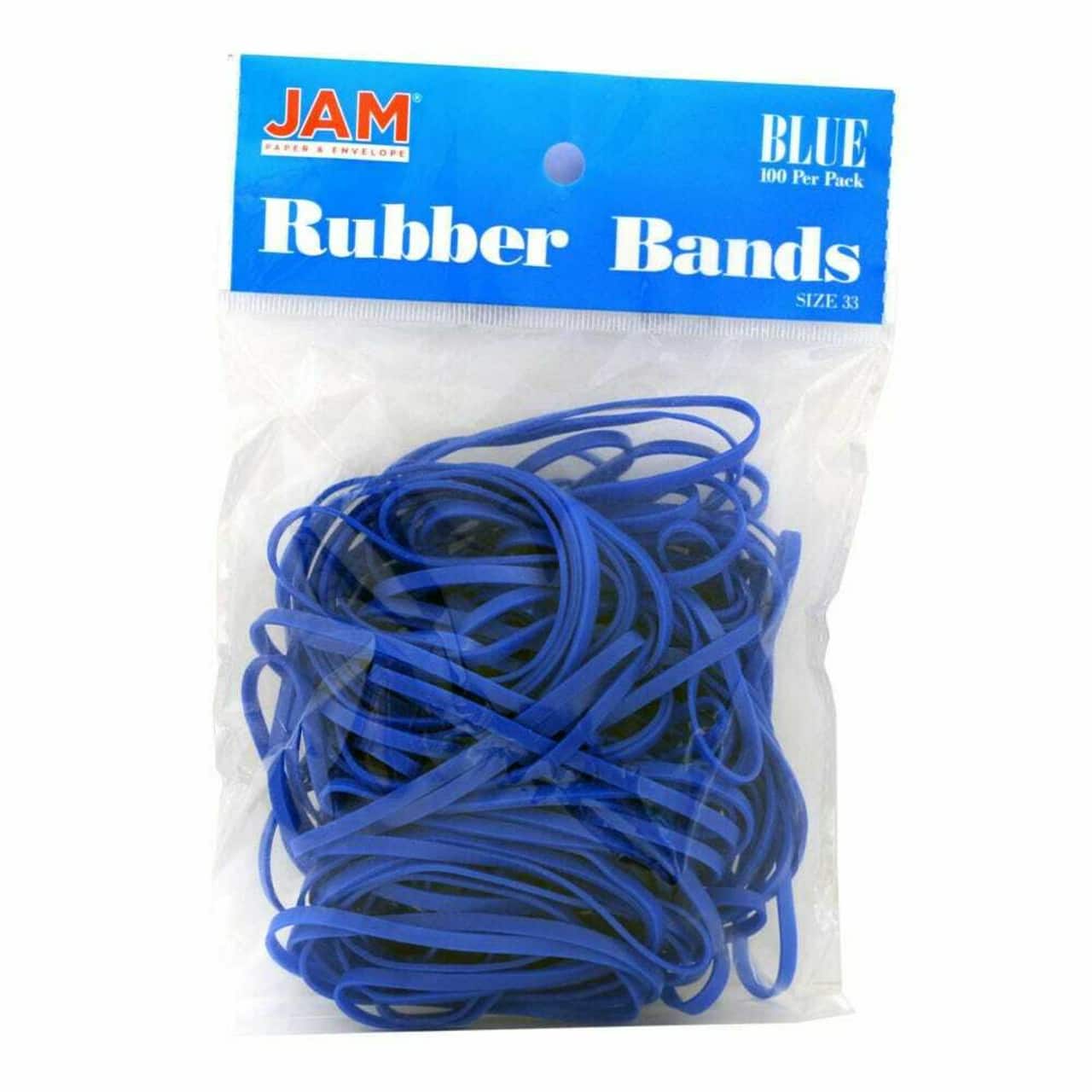 JAM Paper Size 33 Rubber Bands, 3 packs of 100ct.